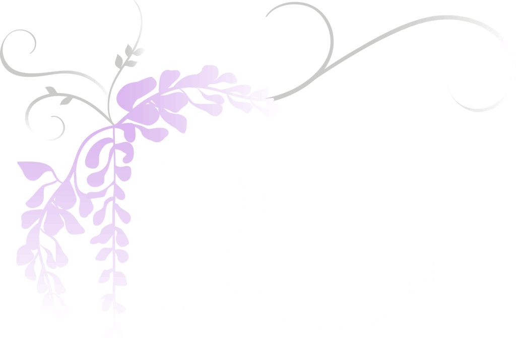 Logo minimal blanc et mauve du restaurant La Rencontre à Montreuil-Bellay